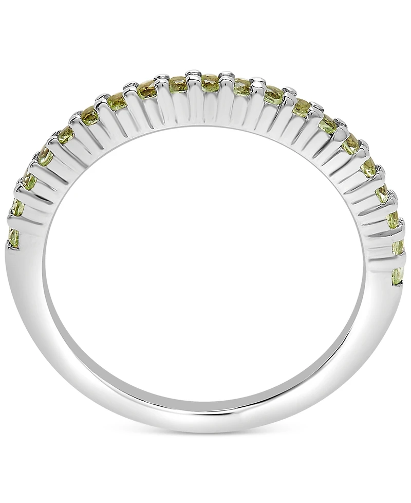 Gemstone Stack Ring Sterling Silver (Available Pink Sapphire and Blue Topaz)