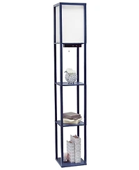 Simple Designs Floor Lamp Etagere Organizer Storage Shelf