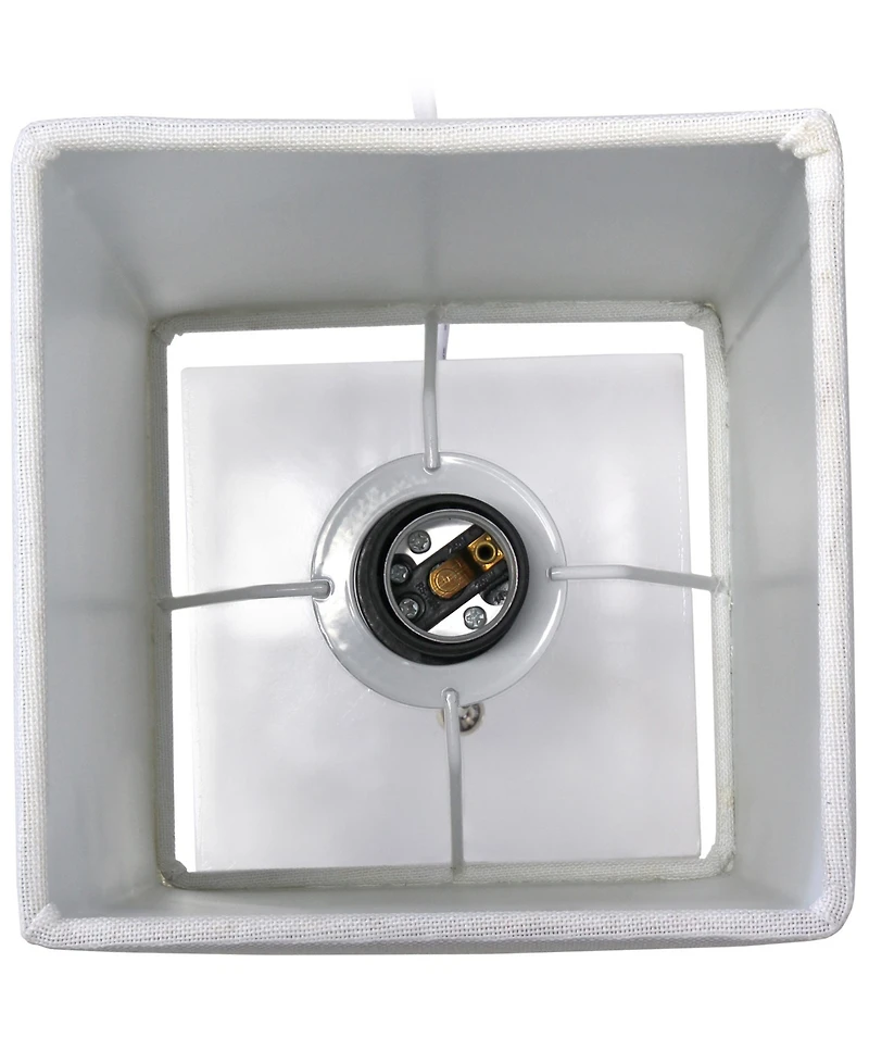 Simple Designs Petite Stick Lamp with Usb Charging Port and Shade