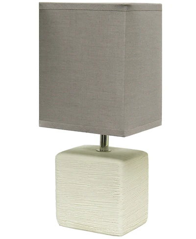 Simple Designs Petite Stone Table Lamp with Shade