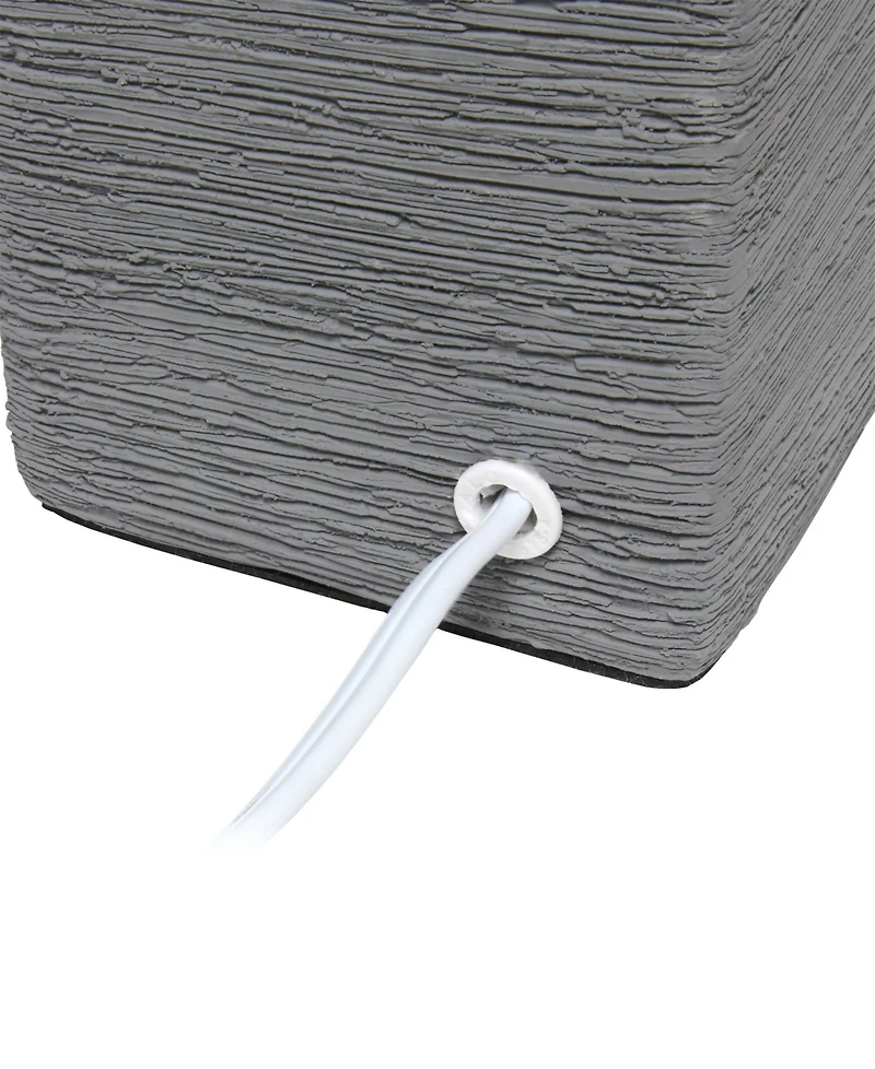 Simple Designs Petite Stone Table Lamp with Shade