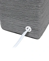 Simple Designs Petite Stone Table Lamp with Shade