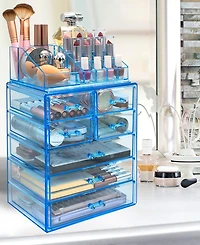 Sorbus Clear Cosmetic Makeup Organizer Case & Display - Spacious Design - Great for Dresser, Bathroom, Vanity & Countertop