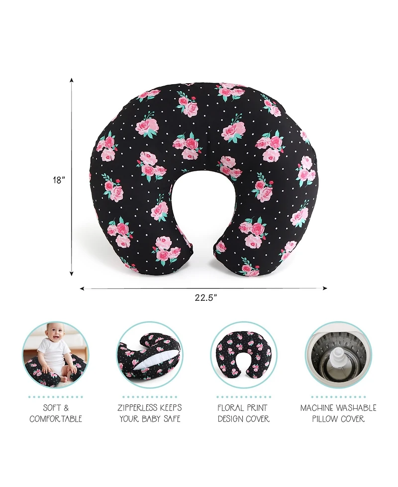 The Peanutshell Nursing Pillow for Breastfeeding, Black Camo