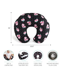 The Peanutshell Nursing Pillow for Breastfeeding, Black Camo