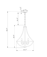Perkins Indoor Chandelier with Light Kit