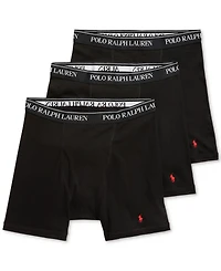 Polo Ralph Lauren Men's 3-Pack Big & Tall Cotton Boxer Briefs