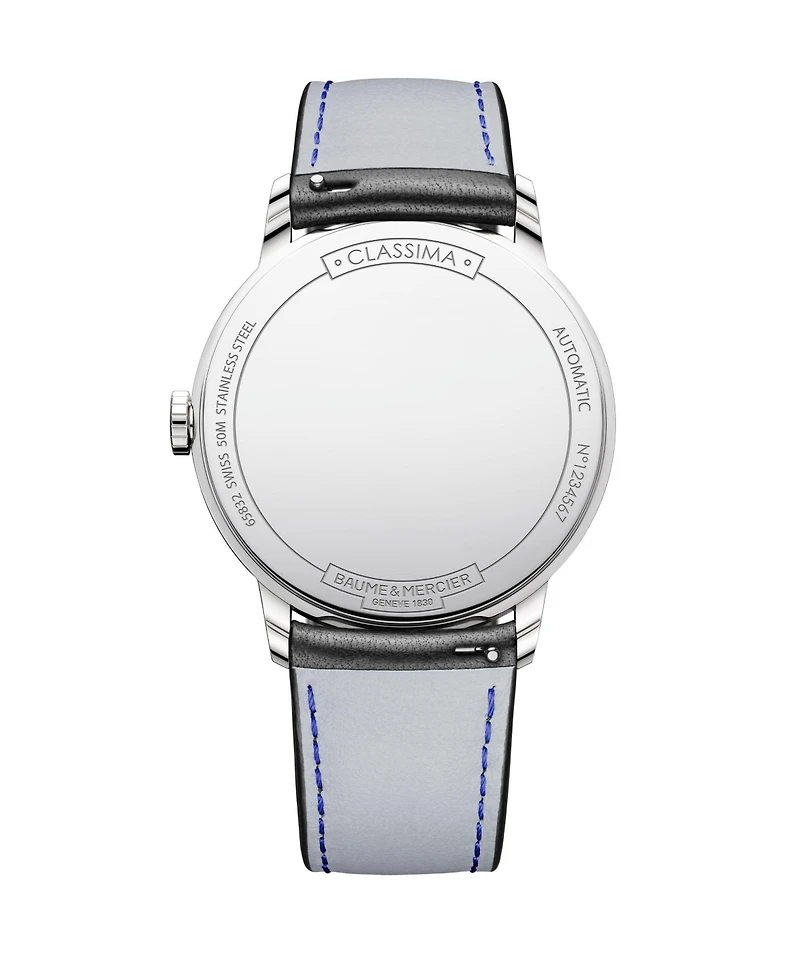 Baume & Mercier Men's Swiss Automatic Classima Black Leather Strap Watch 42mm M0A10332