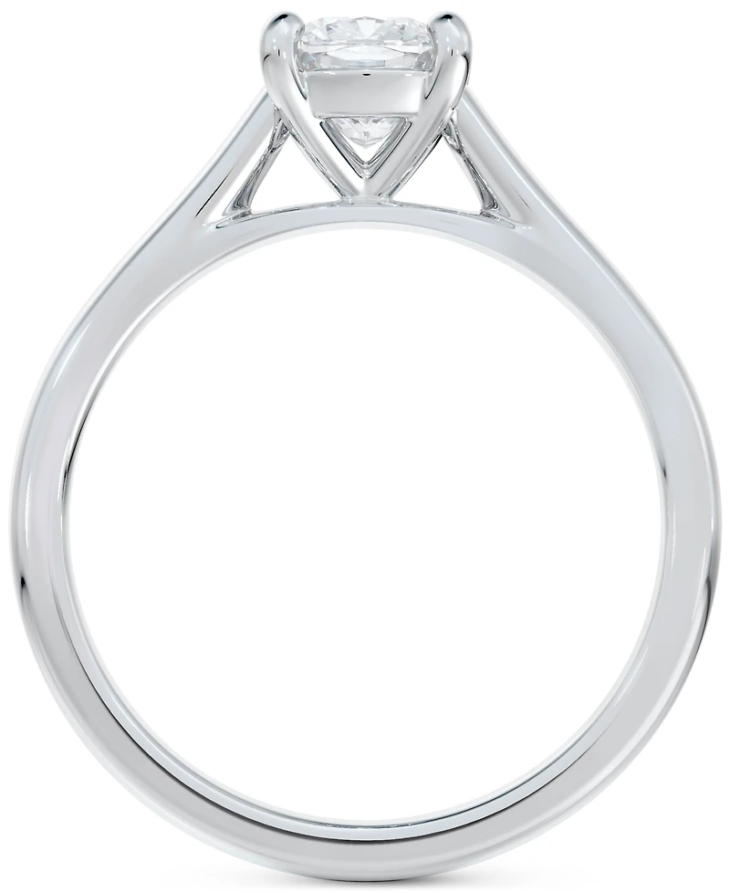 Portfolio by De Beers Forevermark Diamond Cushion-Cut Cathedral Solitaire Engagement Ring (1/2 ct. t.w.) in 14k White Gold