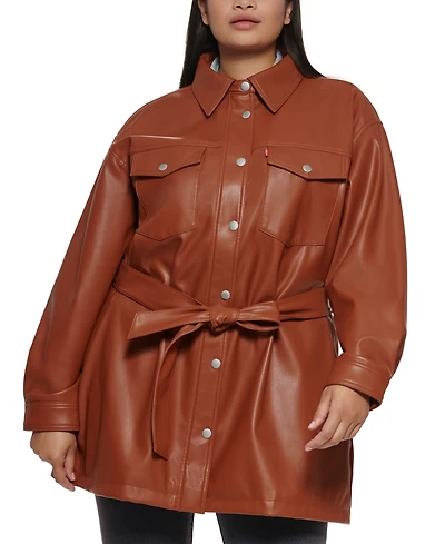 Levi's Trendy Plus Size Belted Jacket