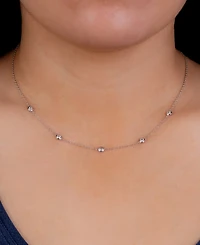 Cubic Zirconia Station Necklace, 16" + 2" extender, Macy's Exclusive