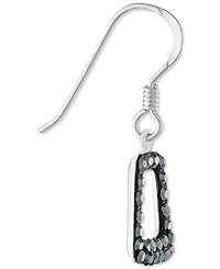 Giani Bernini Crystal Geometric Drop Earrings Sterling Silver, Created for Macy's