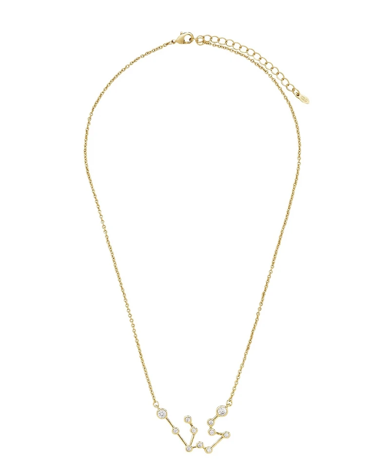Women's When Stars Align Constellation Necklace 14k Gold Plate