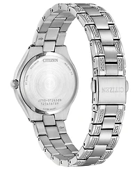 Citizen Eco-Drive Women's Silhouette Crystal Stainless Steel Bracelet Watch 30mm