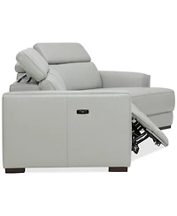 Closeout! Jenneth 3-Pc. Leather Sofa with 2 Power Motion Recliners and Cuddler, Created for Macy's