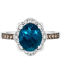 Le Vian Amethyst (3 ct. t.w.) & Diamond (3/8 Ring 14k White Gold (Also Blue Topaz Citrine)