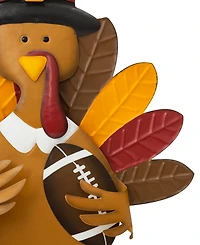 Glitzhome Thanksgiving Turkey Yard Stake or Hanging Wall Decor, 30"