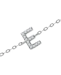 Giani Bernini Cubic Zirconia Initial Ankle Bracelet in Sterling Silver, Created for Macys