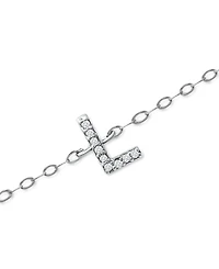 Giani Bernini Cubic Zirconia Initial Ankle Bracelet in Sterling Silver, Created for Macys