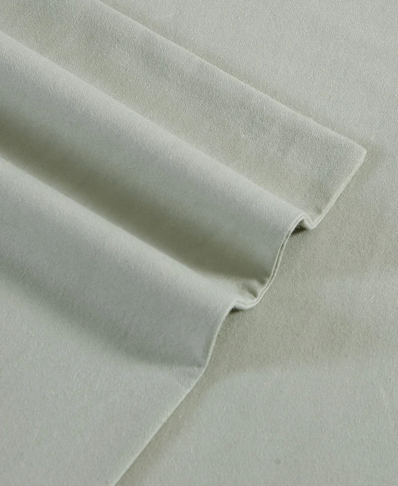 Eddie Bauer Solid 100% Cotton Brushed Flannel 4-Pc. Sheet Set