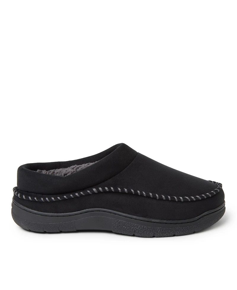 Dearfoams Men's Thompson Moccasin Toe Clog House Shoe Slipper