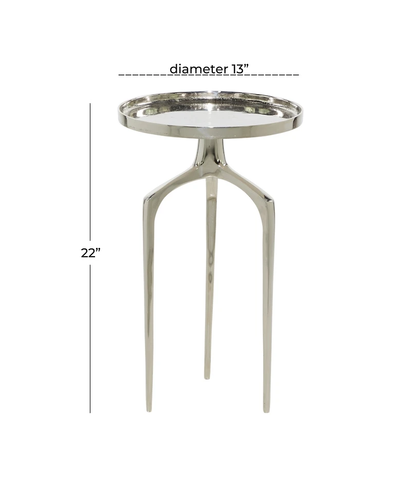 Contemporary Round Raised Edge Accent Table
