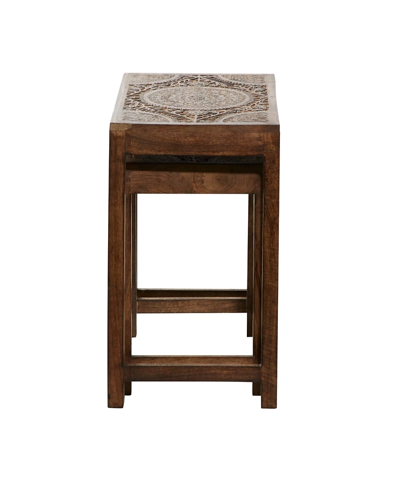 Wood Eclectic Accent Table