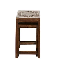 Wood Eclectic Accent Table
