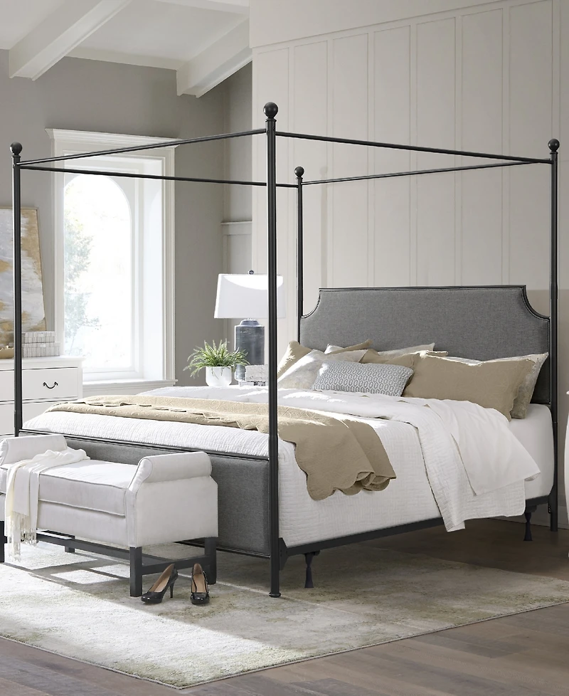 Mac Arthur and Upholstered Canopy Bed, King