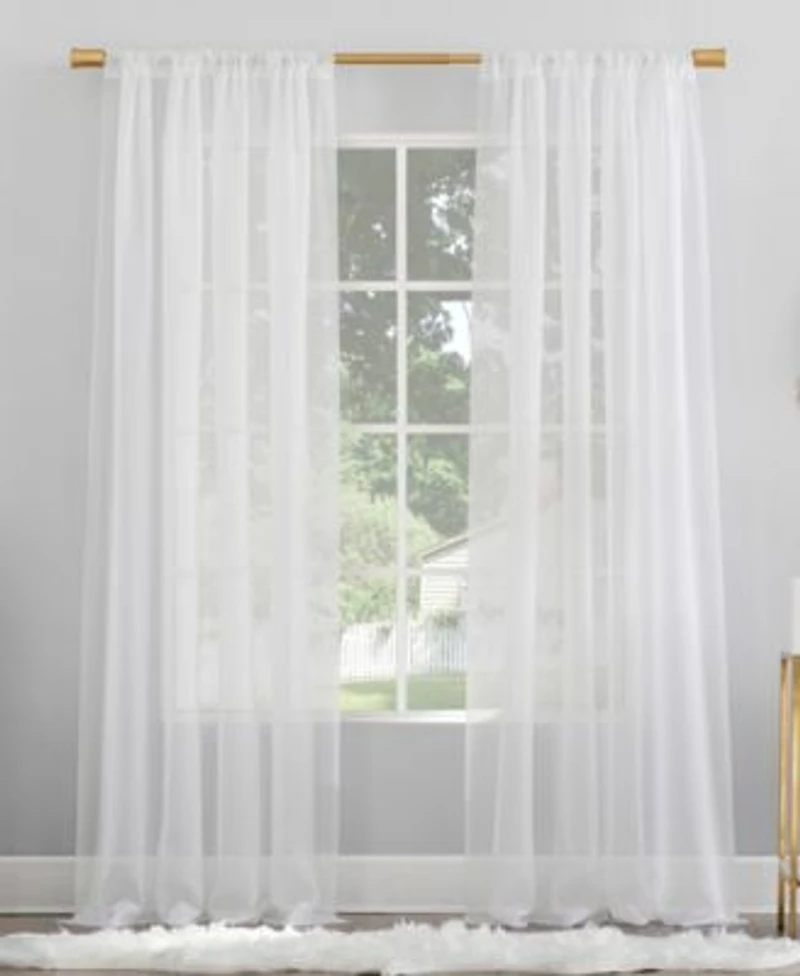 Mallory Sheer Voile Rod Pocket Curtain Panel