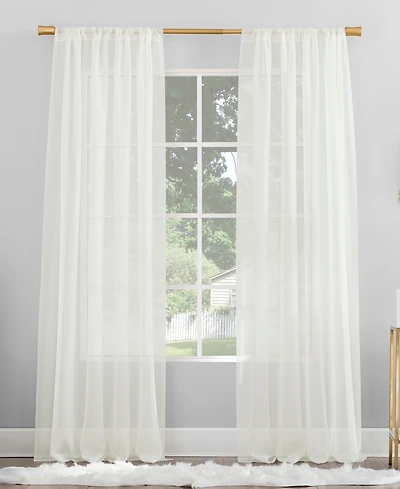 Mallory Sheer Voile Rod Pocket Curtain Panel