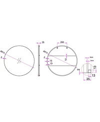 Round Metal Frame Mirror