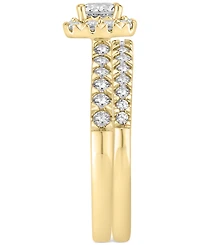 Diamond Princess Halo Bridal Set (1 ct. t.w.) 14k White or Yellow Gold
