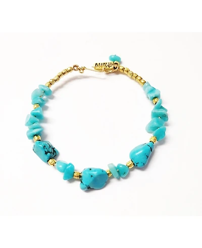Women's Asiris Bangle with Turquoise and Amazonite Stones