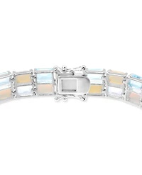 Sky Blue Topaz (26-3/8 ct. t.w.) and Opal (18-3/4 ct. t.w.) Tennis Bracelet in Sterling silver