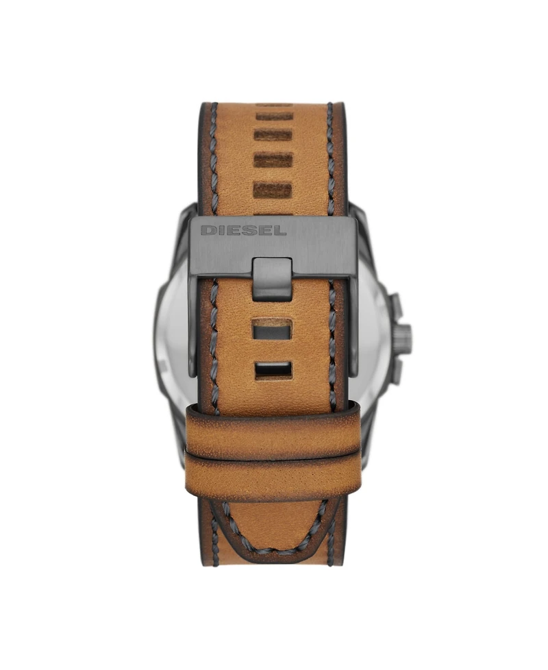 Diesel Men's Master Chief Three-Hand Brown Leather Watch 46mm
