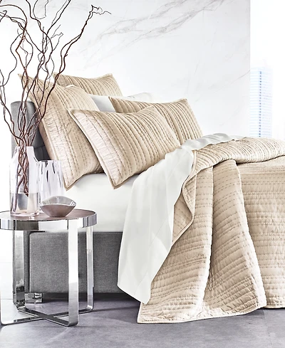 Hotel Collection Variegated Stripe Velvet Coverlet Set, Full/Queen, Exclusively at Macy's