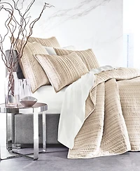 Hotel Collection Variegated Stripe Velvet Coverlet Set, Full/Queen, Exclusively at Macy's