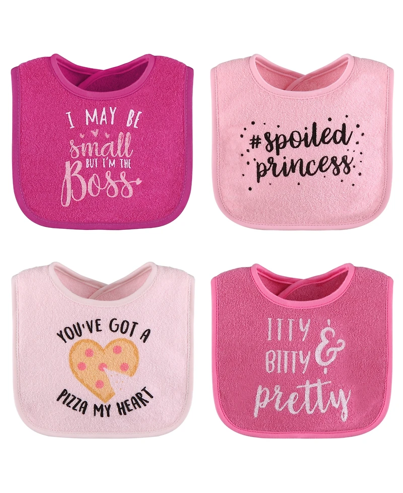 The Peanutshell Cotton Feeding Baby Bib, 8pk Girls