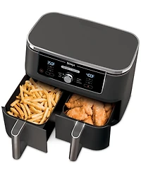 Ninja Foodi DZ401 6-in-1 10-qt. Xl 2-Basket Air Fryer with DualZone Technology- Air Fry, Broil, Roast, Dehydrate, Reheat and Bake, Family Sized