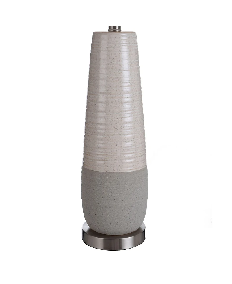 Slightly Tapered 2 Tone Round Ceramic Lamp