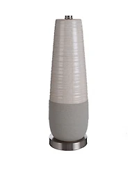 Slightly Tapered 2 Tone Round Ceramic Lamp