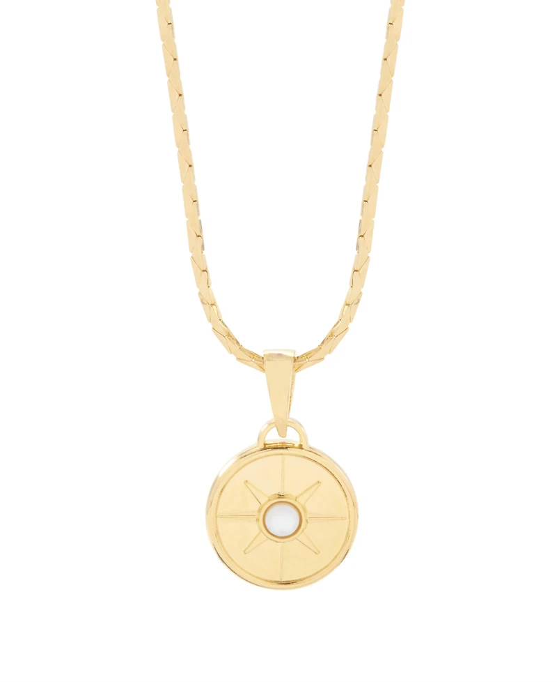 Rosa 14K Gold Plated Coin Pendant Necklace