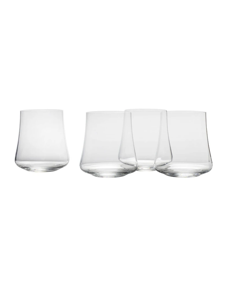 Mikasa Aline Stemless Wine Double Old Fashioned Glasses Set of 4, 14 oz