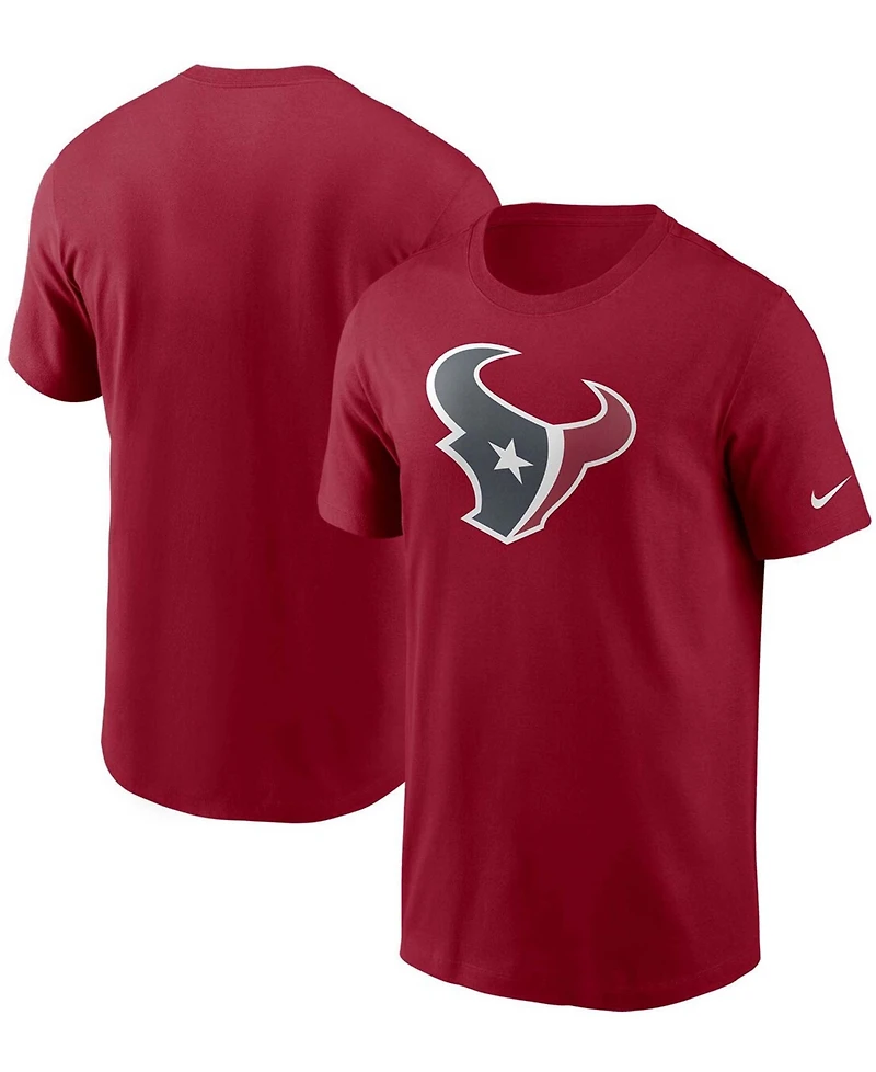 Men's Red Houston Texans Primary Logo T-shirt