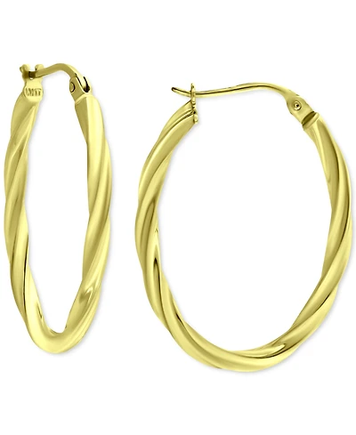 Giani Bernini Oval Twist Small Hoop Earrings, Created for Macy's