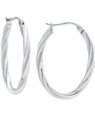 Giani Bernini Oval Twist Small Hoop Earrings, Created for Macy's