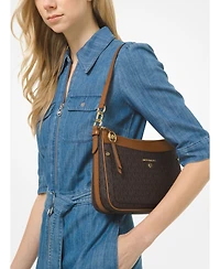 Michael Kors Logo Jet Set Charm Top Zip Pochette Shoulder Bag