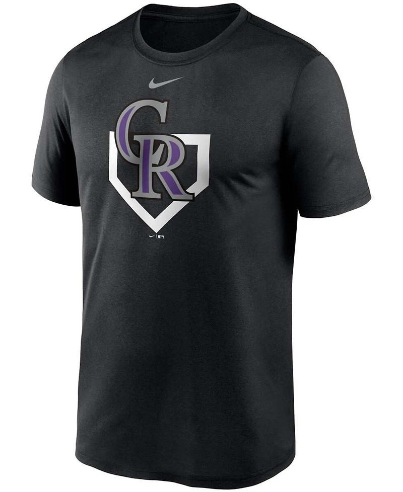 Men's Black Colorado Rockies Icon Legend Performance T-shirt