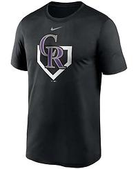 Men's Black Colorado Rockies Icon Legend Performance T-shirt